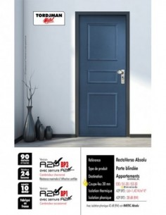 PORTE BLINDÉE RECTO VERSO...